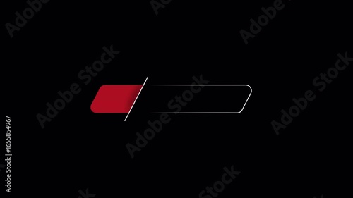 Lower third animation, geometric animation with transparent background, diagonal, lines and smooth transitions