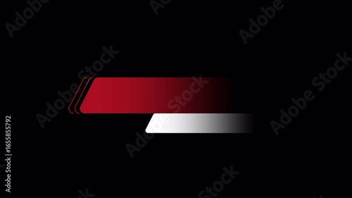 Lower third animation, geometric animation with transparent background, diagonal, lines and smooth transitions