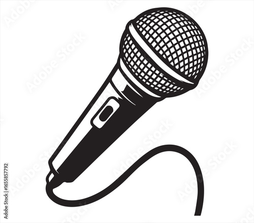 Microphone Illustration – Audio and Music Vector
