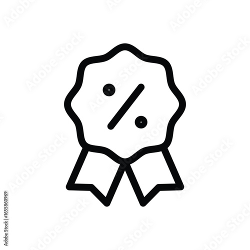 guarantee discount voucher outline icon vector design good for web or mobile app