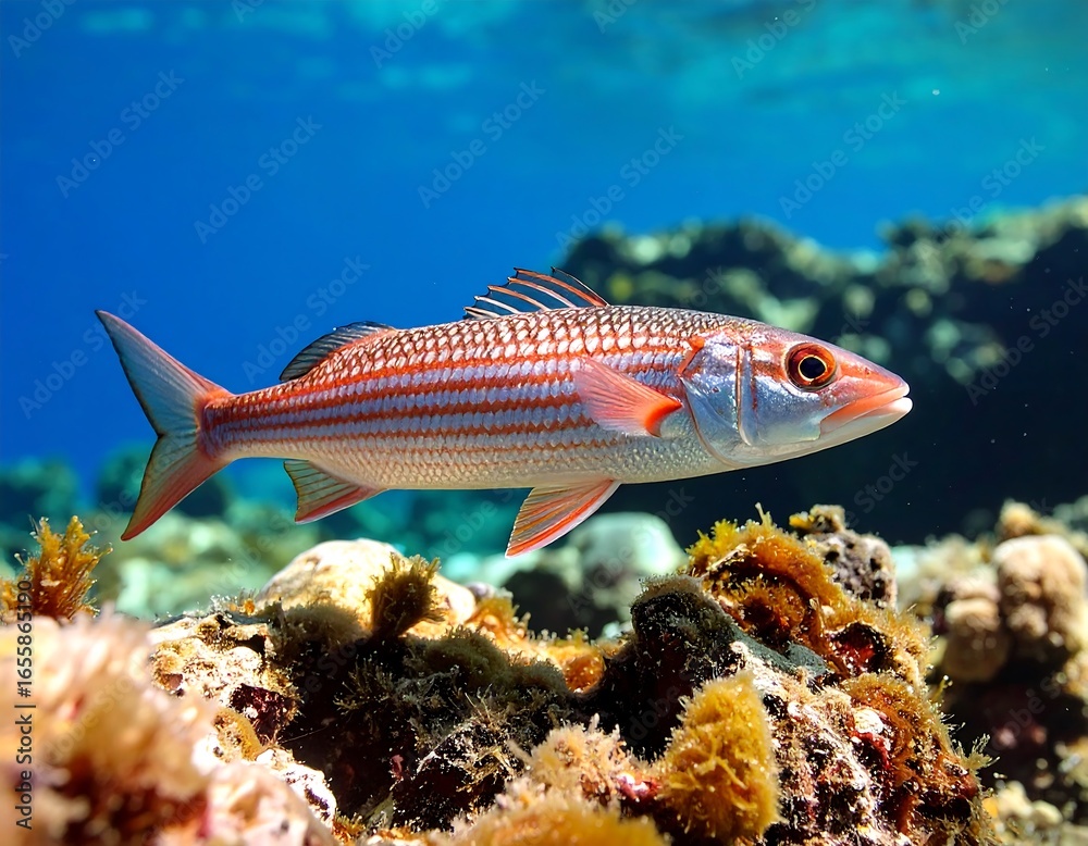 Naklejka premium Undersea fish on coral reef