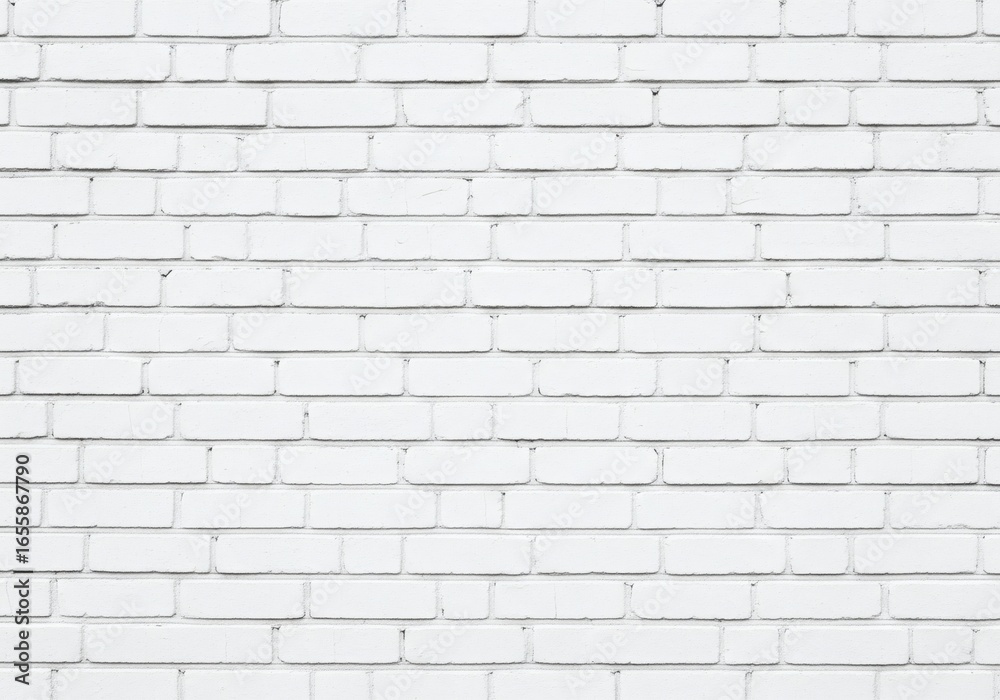 Fototapeta premium A seamless pattern of white painted brickwork