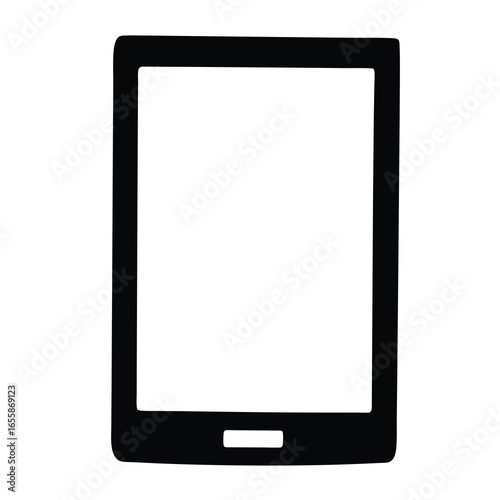 Simplified illustration of a generic tablet device with a home button feature