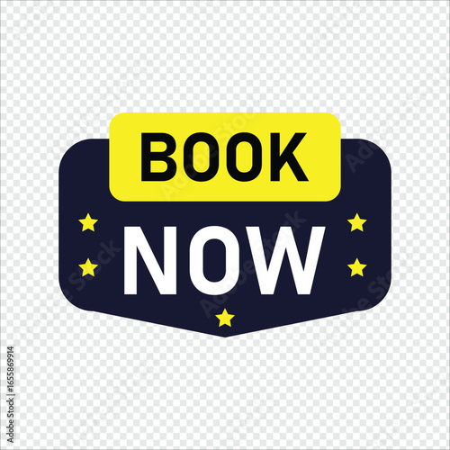 Book now Button web template Banner Label book now sign icon Vector illustration