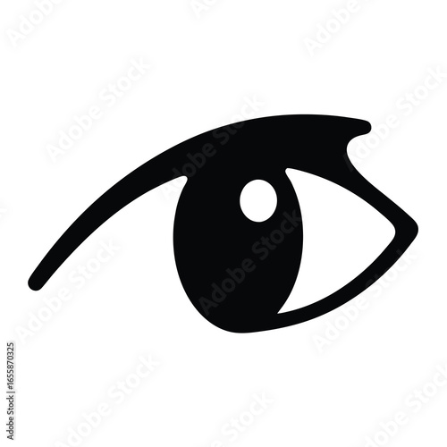 Stylized eye illustration in black and white with artistic expression
