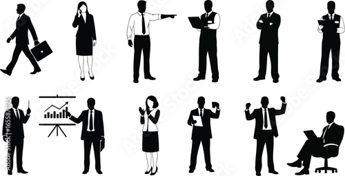 business people silhouettes