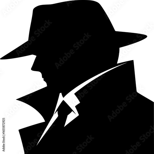 Detective with magnifying glass 