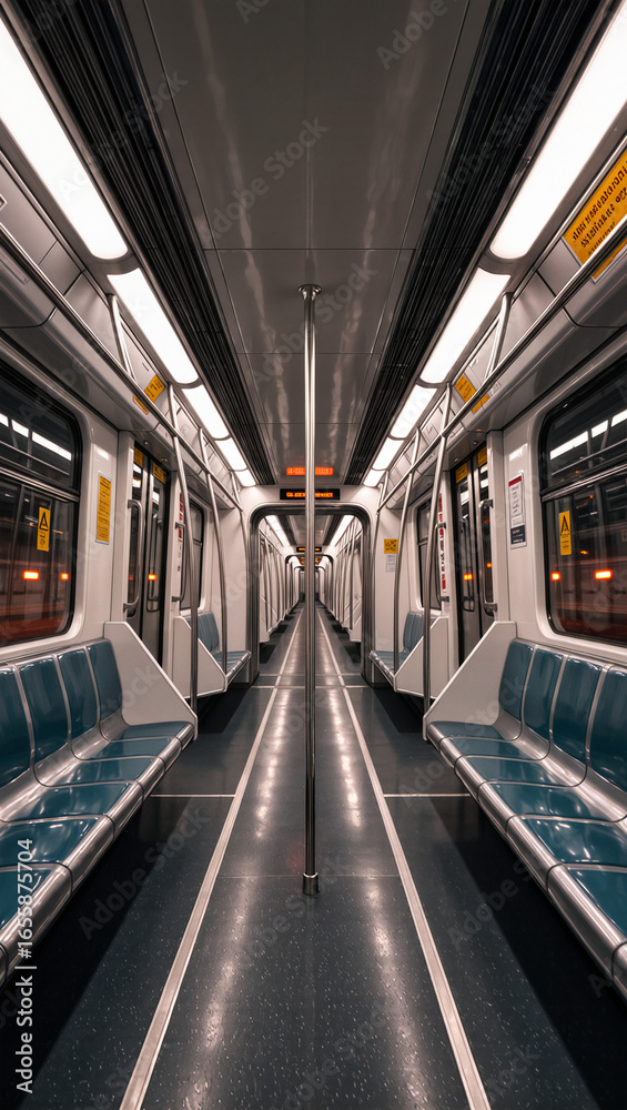 Obraz premium Symmetry in the Subway