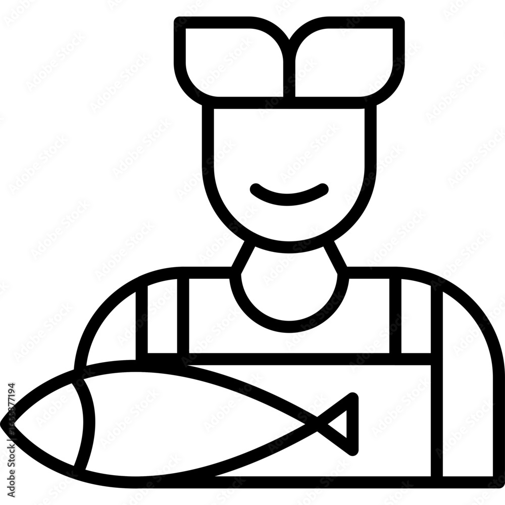 Obraz premium Fisherman Icon