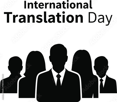 Illustration of international translation day with translator team