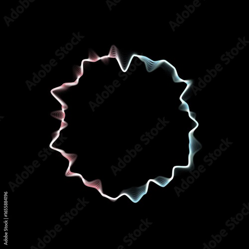 3d render of a waved service label on vintage background