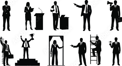 business people silhouettes Pack 