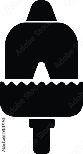 Vector Knee replacement implant surgery equipment device silhouette Illustrator