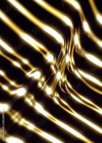 Abstract Futuristic Golden Rings 3D Metallic Luxury Shiny Background Artistic Pattern