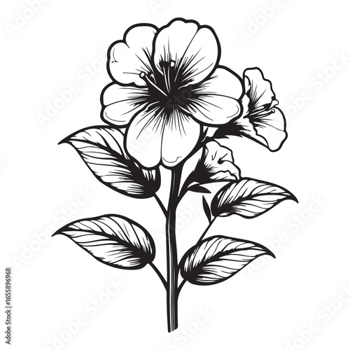 icon of a growing flower bud with leaves.