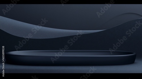 Moody navy stage subtle abstract forms