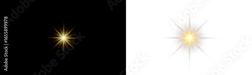 Star, sunbeam, ray, flash, sun create bright light shine. PNG flare and sunlight sparkle glow in Overlay with transparent brilliance. Radiant PNG beam effect for space and starlight visuals.