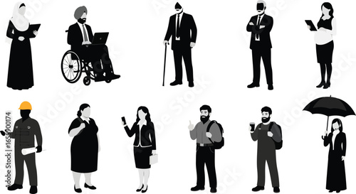 Business People Silhouettes Pack– Inclusive & Diverse