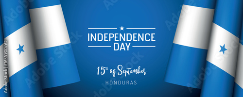 Honduras independence day vector banner, greeting card.