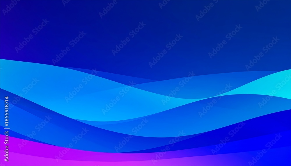 Fototapeta premium Abstract Blue and Purple Wave Gradient Background