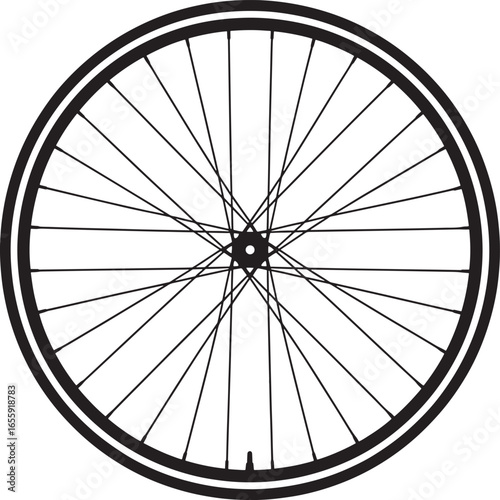 Bicycle wheel with spokes illustration silhouette royalty free stock photos premium quality