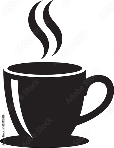 coffee cup with steam illustration silhouette royalty free stock photos premium quality