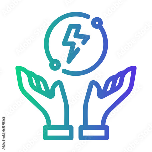 energy efficiency Line Gradient Icon