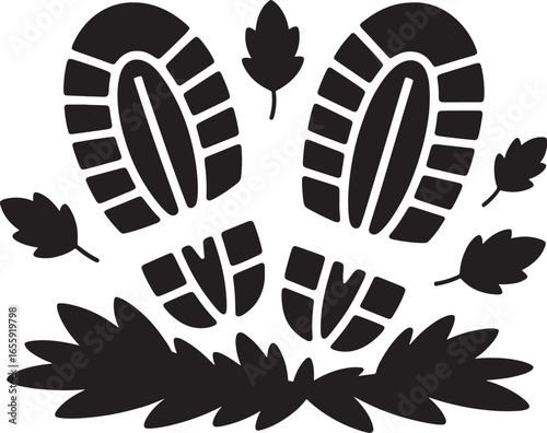 footprint and leaves illustration illustration silhouette royalty free stock photos premium quality