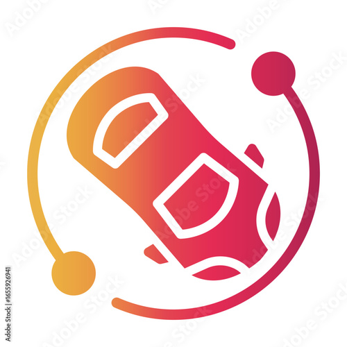 self driving Gradient icon