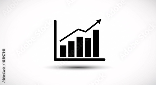 business graph with arrow