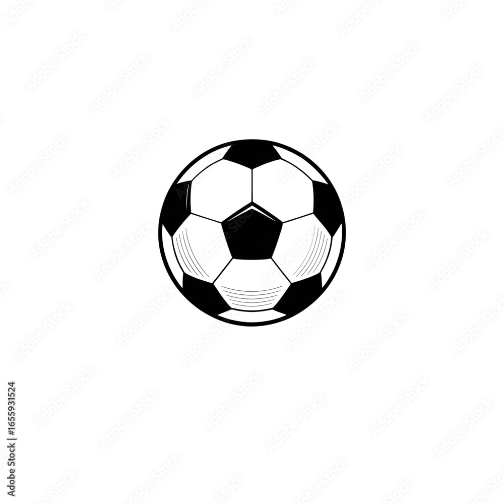 Obraz premium Elegant white line drawing of soccer ball isolated, perfect for minimalist sport designs and game themes