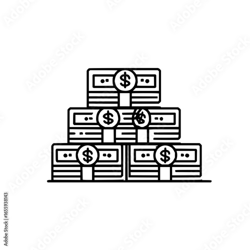 Money stacks dollar bills wealth finance investment cash currency savings income payment rich economy funds