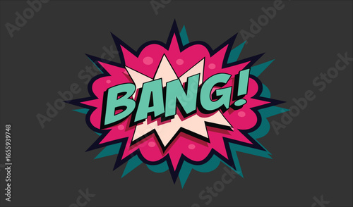 Sale poster hero illustration with an abstract pop art bang and a colorful flower design