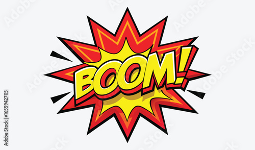 Yellow pop art comic explosion with a starburst, perfect for a hero sale sign