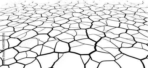 Abstract cracked earth texture evoking drought conditions and climate change in dry lands, modern artistic background element