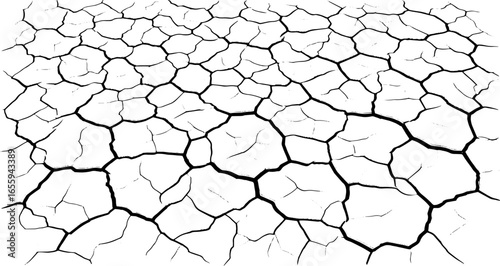 Cracked earth texture with intricate fissures showing drought and environmental concerns made with scalable vector graphics