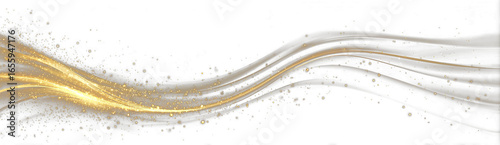 Gold, shine, wave, spark, shine, light, dust, radiant beam with sparkling flow and glamorous overlay, png.