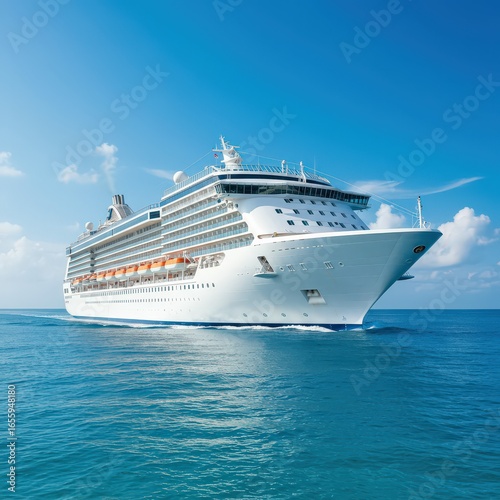 Wallpaper Mural Luxury Cruise Ship Sailing on Blue Ocean Torontodigital.ca