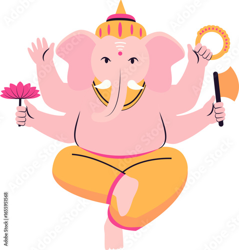 A joyful cartoon character leaping with arms raised in celebration, showing pure happiness.
