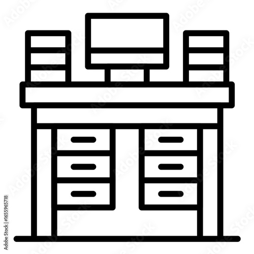 Home Office Desk Icon