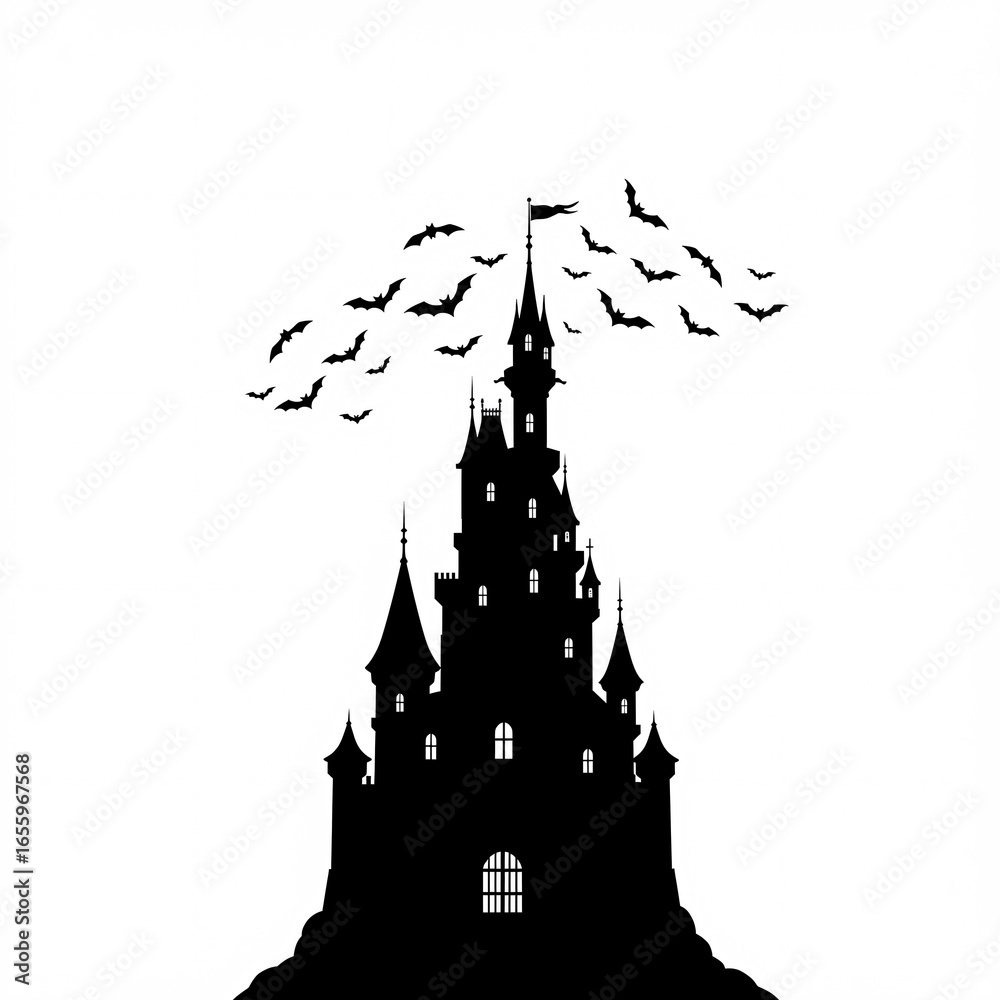 Fototapeta premium vector illustration of a church halloween