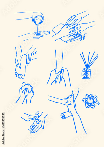 Wellness and Spa Treatment Sketches