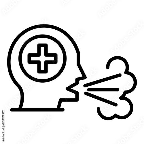 Breathing Difficulty Icon
