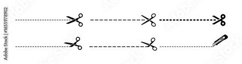 Cutting line sets for various types of scissors and cutters
