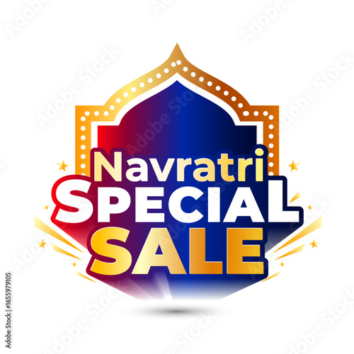 Happy Navratri. Indian festival Navratri special sale logo unit design.