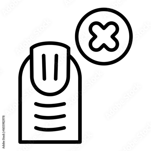 No Nail Cutting Icon