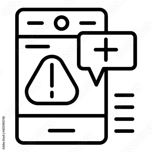 Billede på lærred Warning Icon