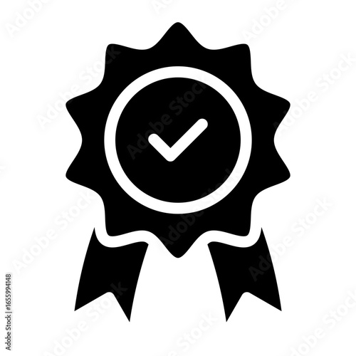 Validity Icon glyph style vector illustration 