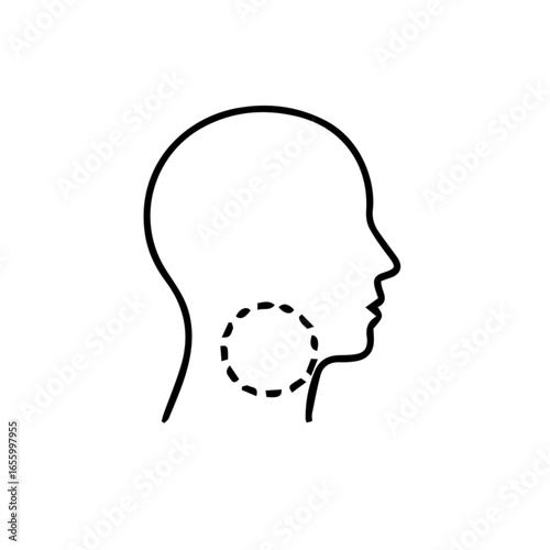 silhouette of a man with sore throat