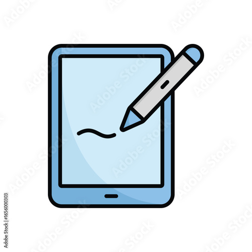 graphic tablet icon vector design template simple and clean